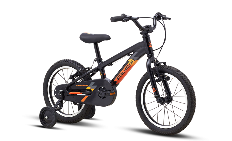MY22-CROSSER16-BLACK-RF Polygon Crosser 16 Kids Bike Black
