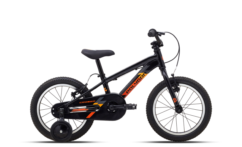 MY22-CROSSER16-BLACK-P Polygon Crosser 16 Kids Bike Black