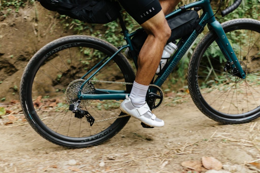 Close Up View Of The Gearing System On A Polygon Gravel Bike