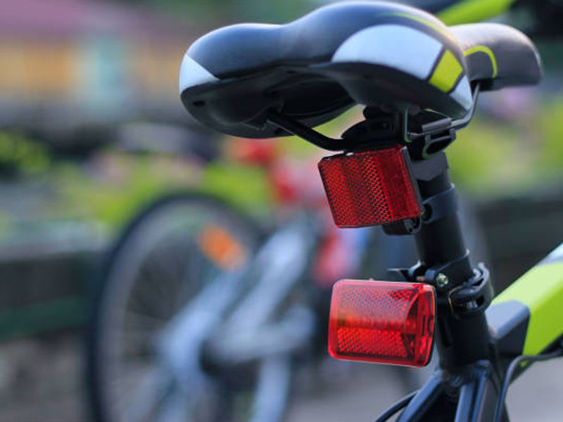 A rear bike light for low-light condition visibility