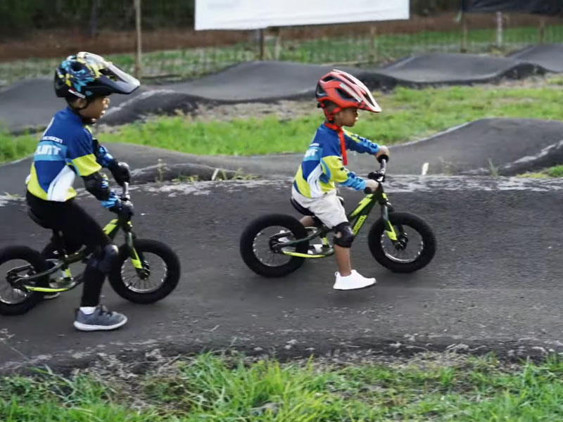 Kids enjoy practicing tackling new terrains with a balance bike