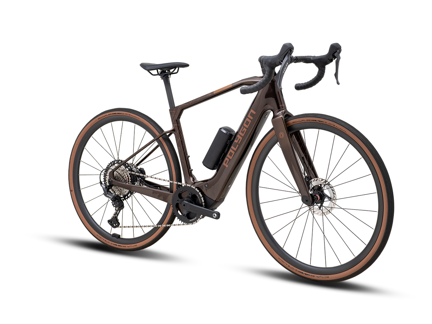 Polygon Tambora AE GRX front three quarter view in brown