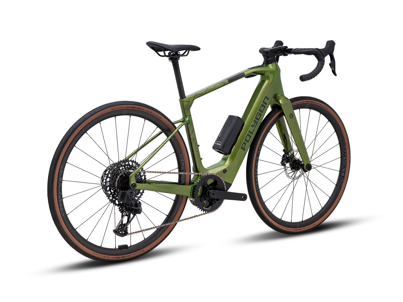 Polygon Tambora AE GX rear three quarter view in green
