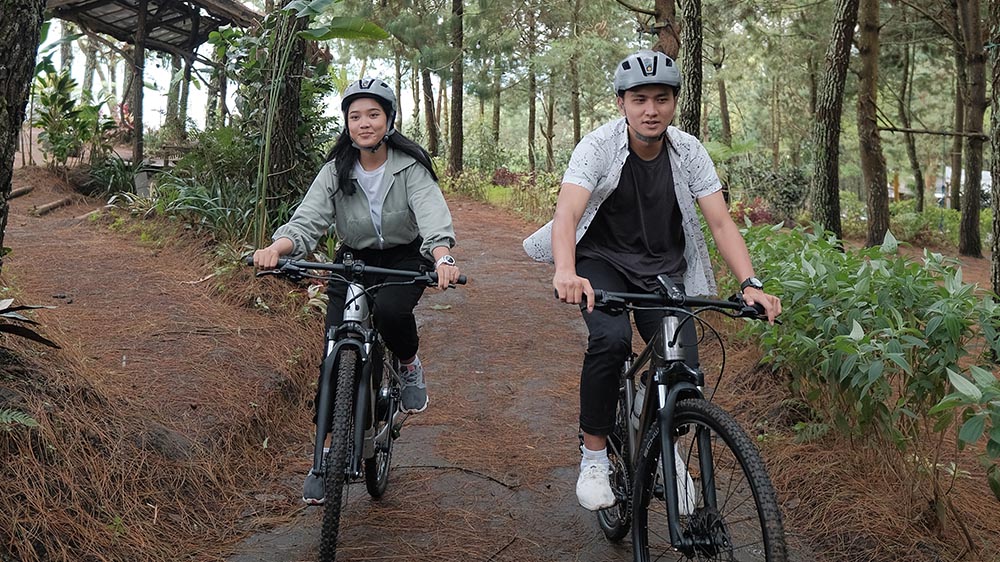 City commuting with electric bikes