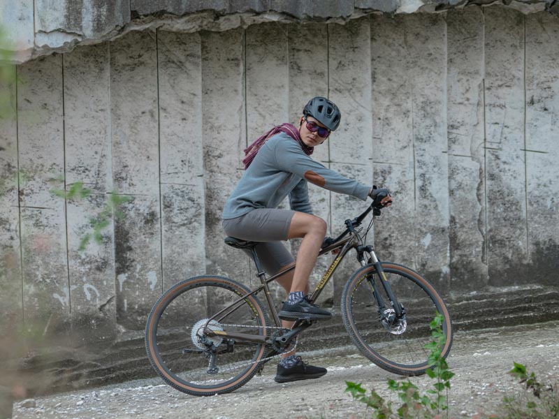 Riding A Polygon Hybrid Bike Over Off-Road Trails