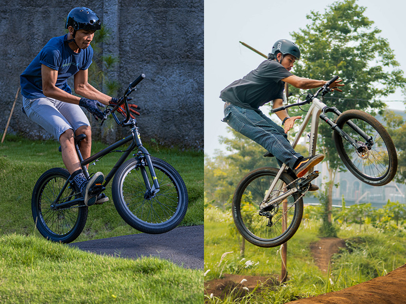 Ilustrasi Sepeda Bmx Dan Sepeda Dirt Jump
