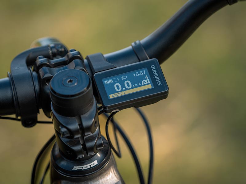 An electric bike’s battery indicator