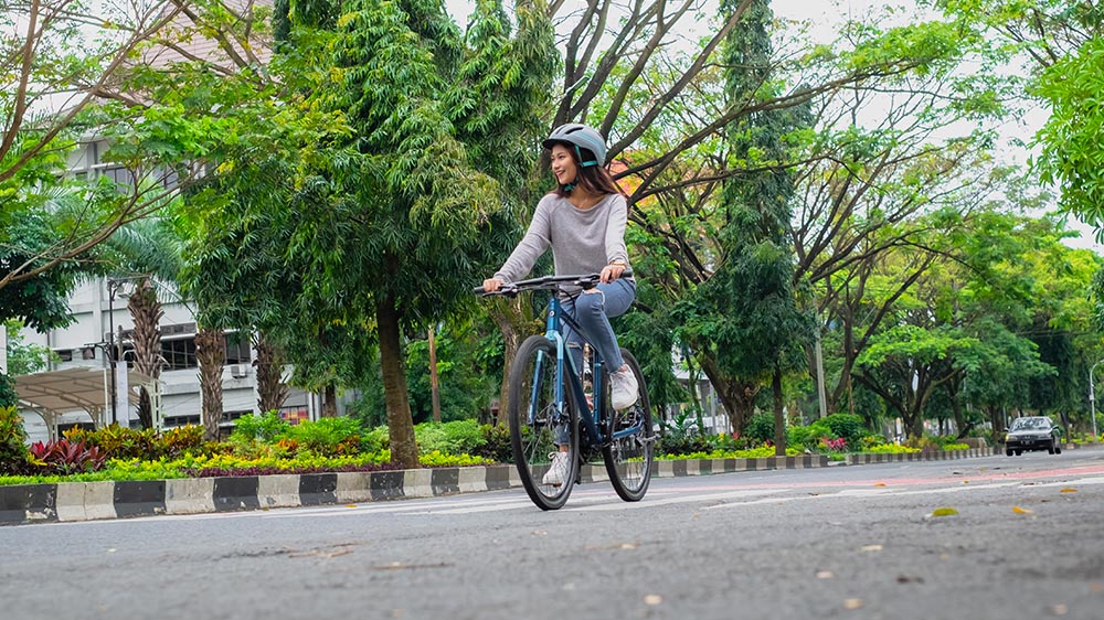 Bersepeda Santai Di Taman