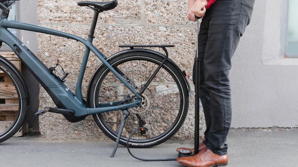 Inflating An Electric Bike's Tires