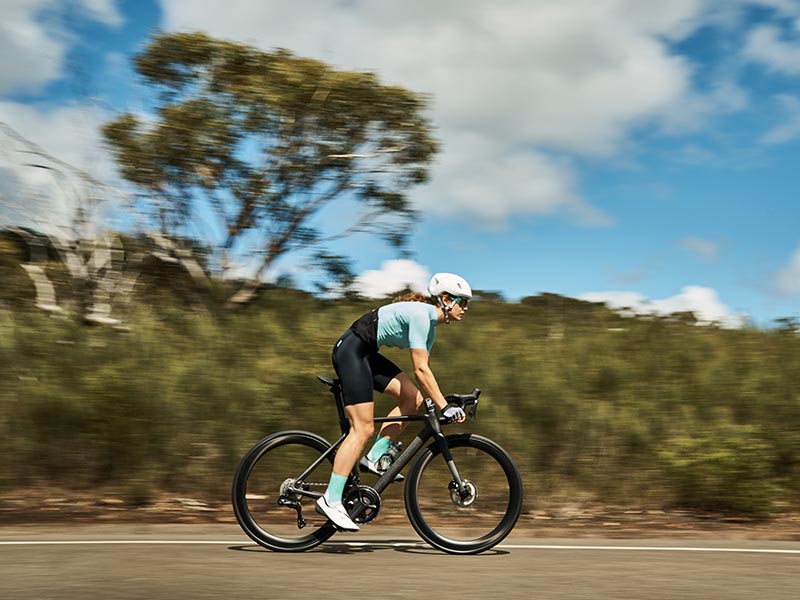 Cruising On A Smooth Pavement With A Road Bike