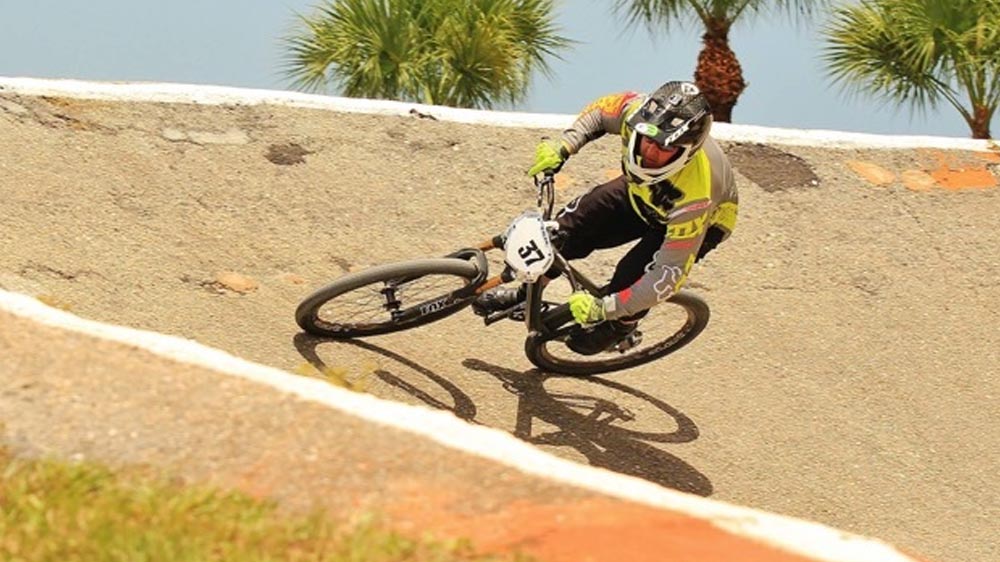 Cornering with a BMX bike