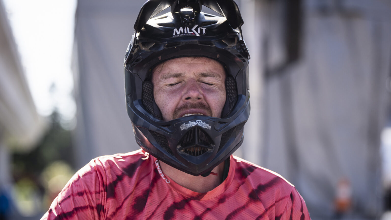 A Participant’s Expression At Ews Mtb, Crans Montana