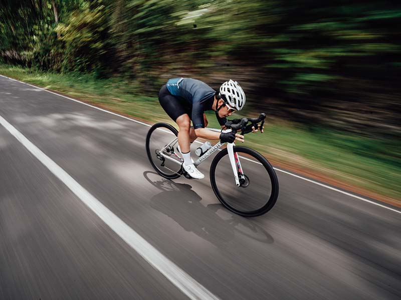 Riding A Road Bike At Speed