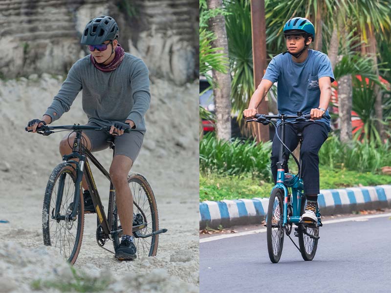 Commuting With A Hybrid Bicycle And A City Bike