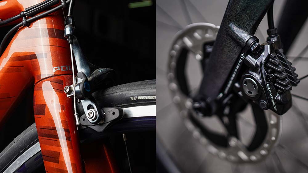 Rim vs disc brake sepeda road bike