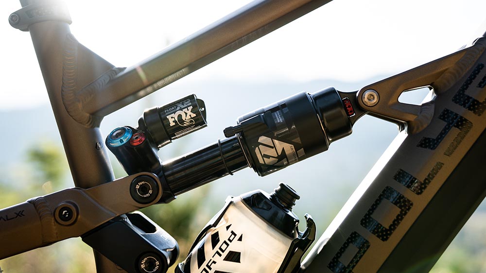 Full suspension system on the Polygon Collosus NE electric mountain bike