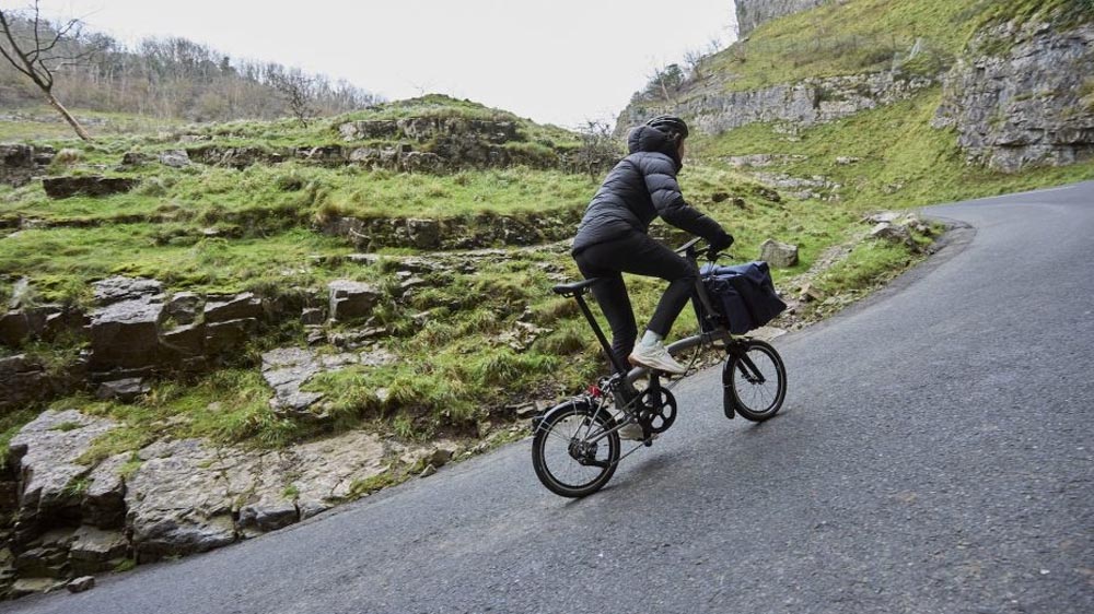Steep terrain proving tough for a folding bike
