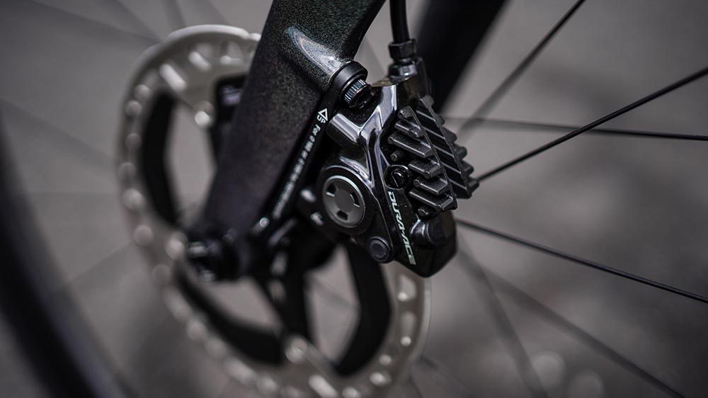 Disc brakes installed on road bikes