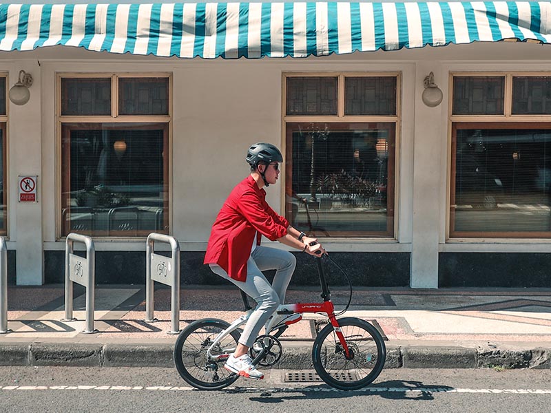 Riding A Foldable Bike
