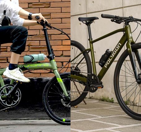 Side By Side Comparison Of Folding And Regular Bicycles