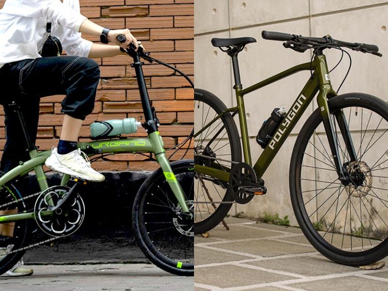 Side By Side Comparison Of Folding And Regular Bicycles