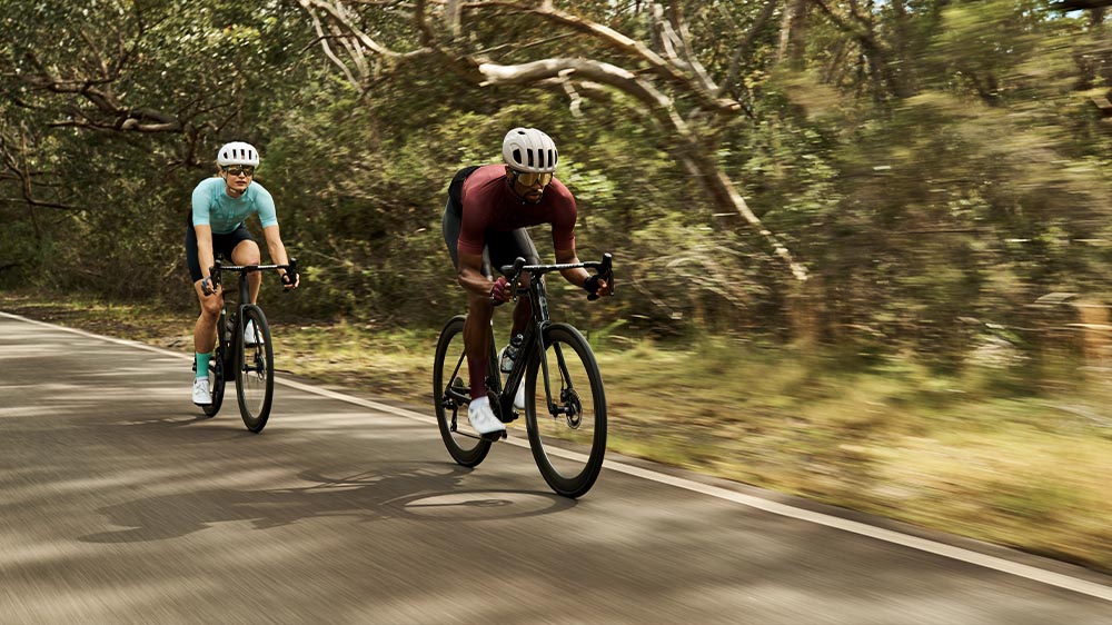 Experiencing the first ride on a performance road bike
