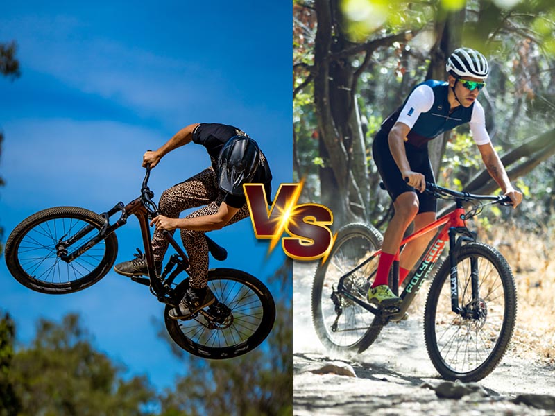 Comparison Of A Dirt Jump Bike And A Hardtail Mountain Bike