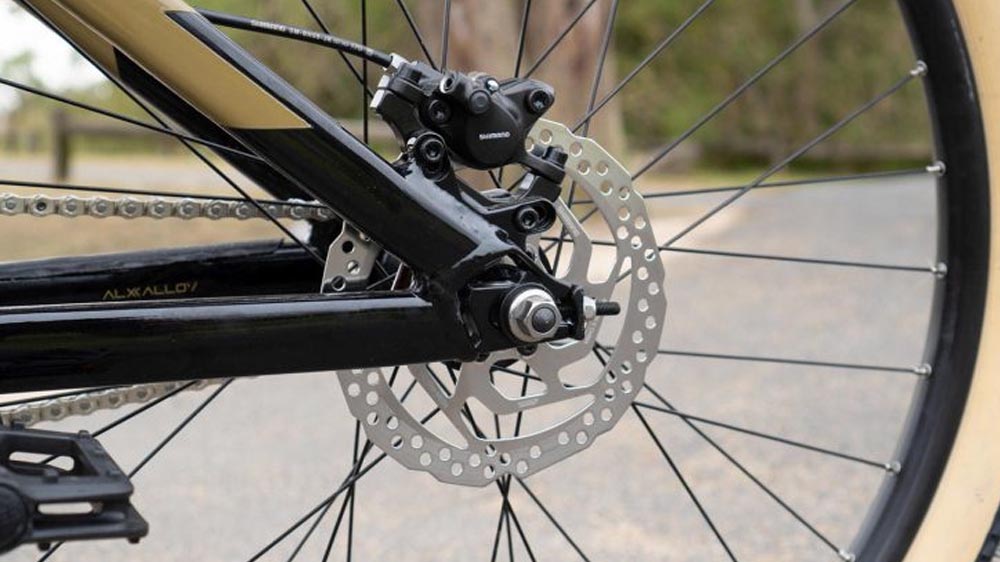 Powerful braking system on a Dirt Jump bike