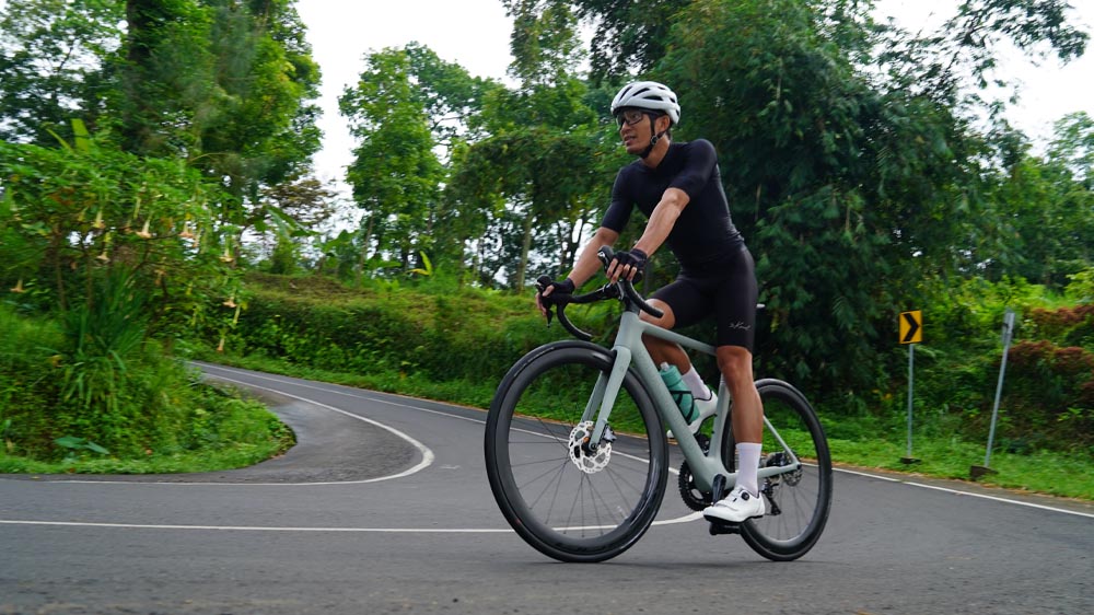 Climbing with a road bike