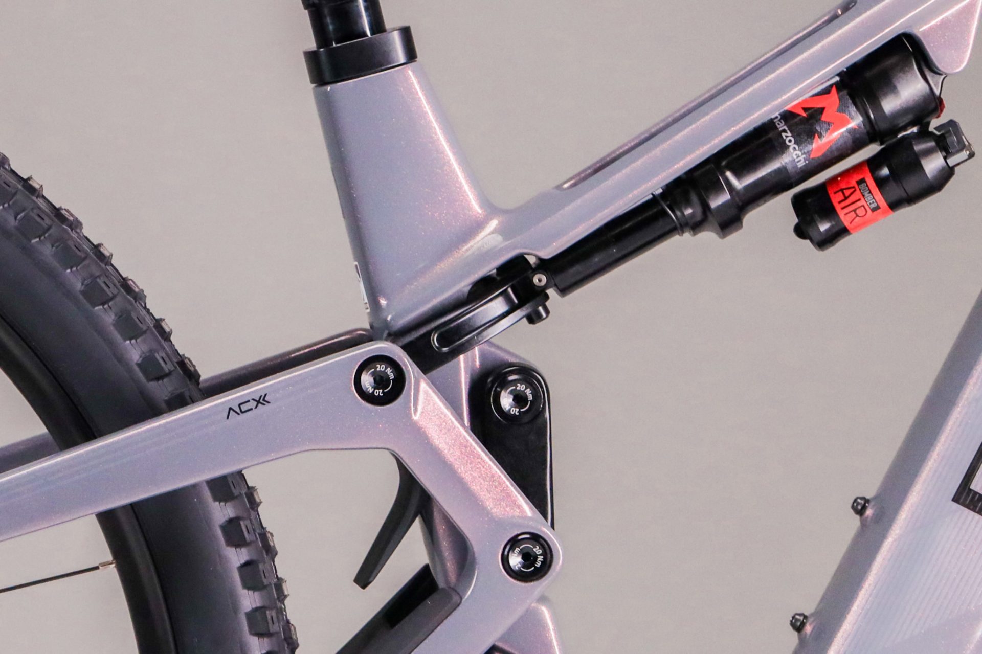 Shock yoke and bearing detail on the Polygon Collosus TE