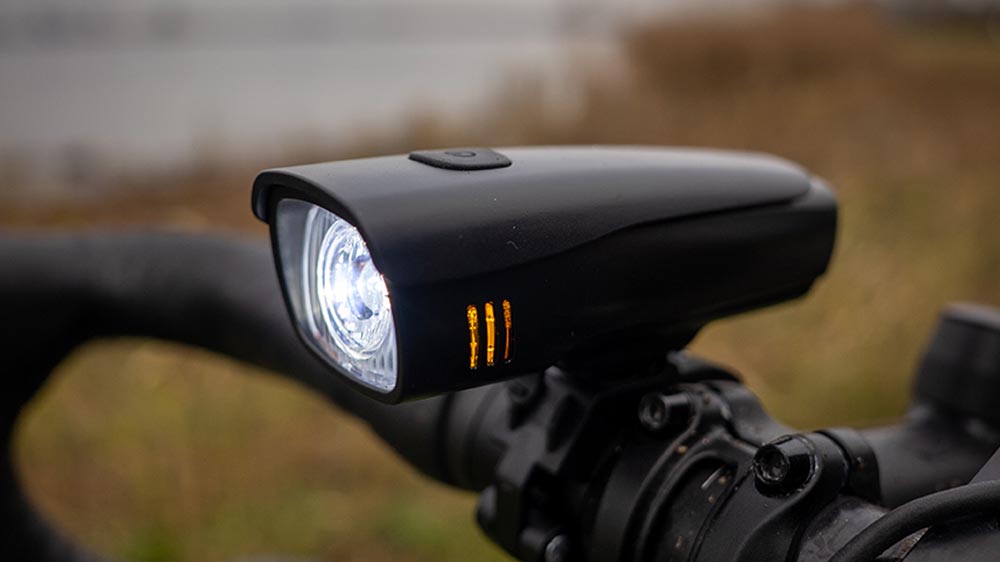 Installing a bike light on a gravel bike