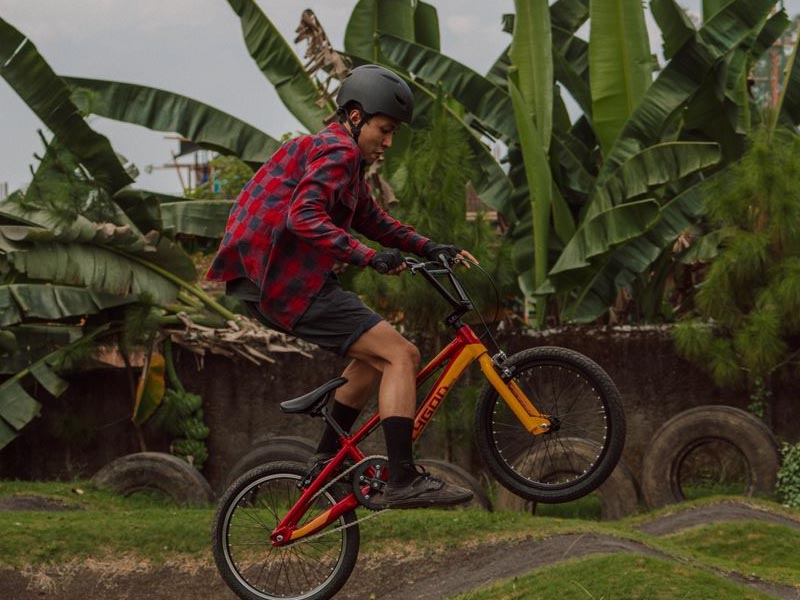 Riding A Stylish Polygon Bmx