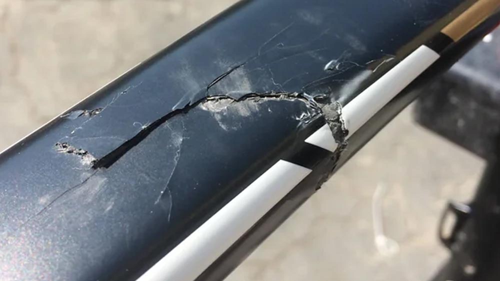 A Broken Road Bike Frame