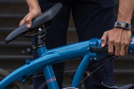 Urbano Folding Bike Being Folded For Easy Storage