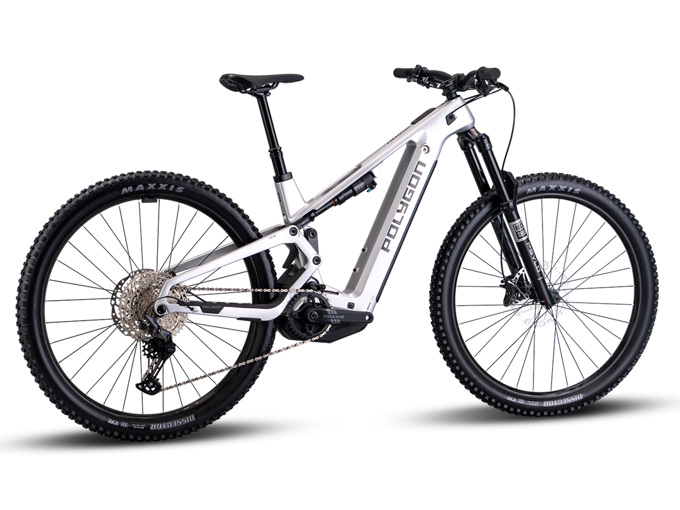 Polygon Collosus TE6 rear three quarter view in silver
