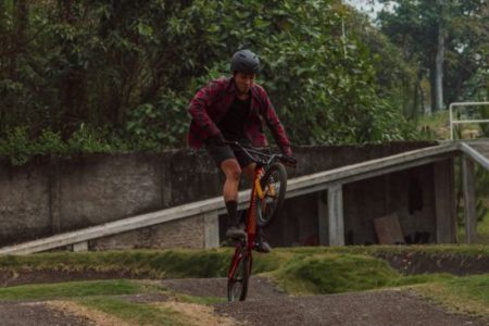 Performing The Razor Bmx On The Track