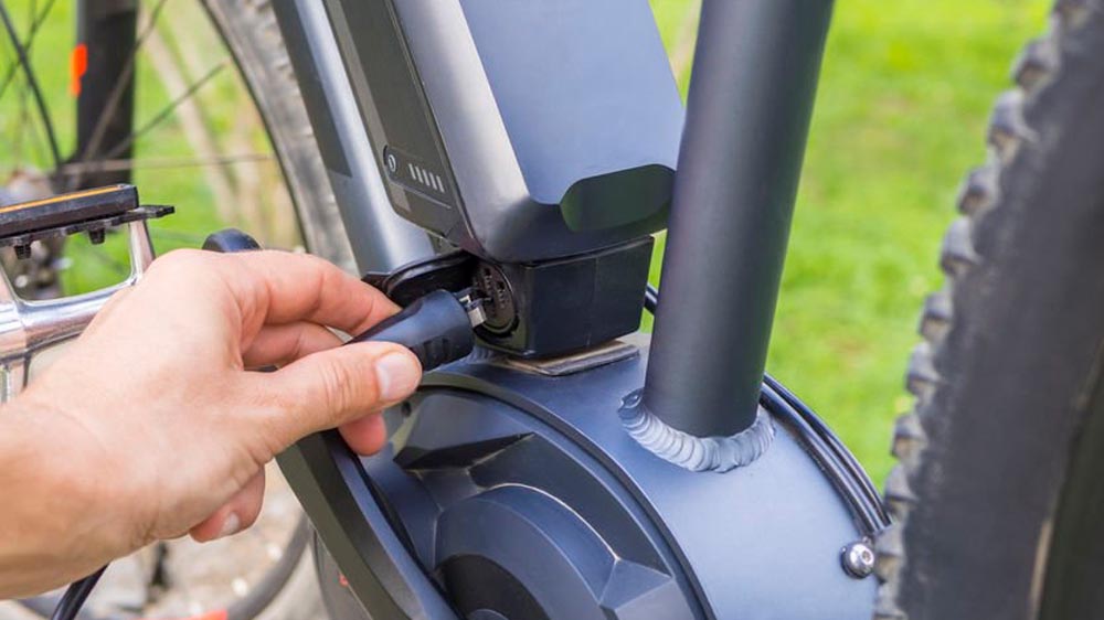 Charging An Electric Bike In The Wild