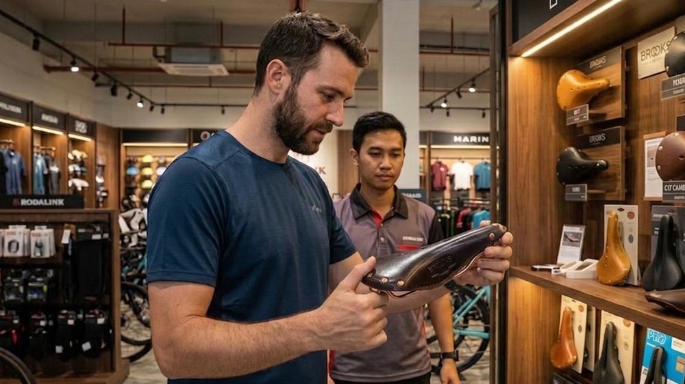 Choosing A City Bike Saddle In A Bike Shop