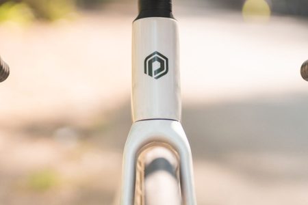A Road Bike With Wide Tire Clearance