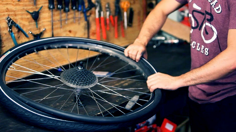 Installing The New Tube And Tire
